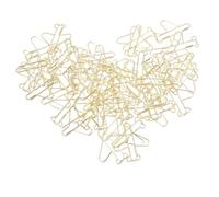 Alasum 100 Pièces Trombones D'avion, Petits Trombones en Métal, Or, Mini Clips Métalliques, pour Bureau et École, pour Collègues et Amis