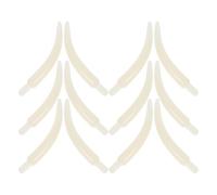 Alasum 100pcs Pendentifs de Dents D'éléphant Blanc en Plastique Léger pour Bracelets, Accessoires Polyvalents Design Réaliste pour Création et Expositions D'art