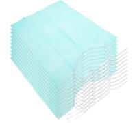 Alasum 10pcs Bavoirs Dentaires Jetables en Papier Polyéthylène Bleu Protection Anti-transpiration pour Chirurgie Orale et Usage Esthétique Couleur Aléatoire