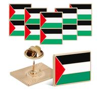 Alasum 12 Épingles de Palestine en Alliage Carré, Usage Polyvalent et Robuste, Accessoires Élégants pour Vêtements et Paquet à Dos Lors de Fêtes ou Anniversaires