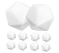 Alasum 12 Pièces Dés Polyédriques Vierges Blancs à Faces Dés Éducatifs pour Activités Classe Soi-même pour Garçon Fille Et Éducation