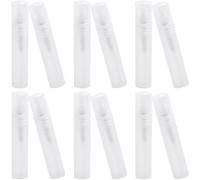 Alasum 12 Pièces Flacon Vaporisateur de Parfum Rechargeable 5ml, Mini Bouteille Rechargeable en Pp Blanc, Étanche et Compacte, pour Lotions et Eau, Voyage et Valise