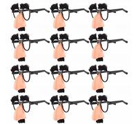 Alasum 12 Pièces Lunettes Groucho Marx Taille Adulte Lunettes de déguisement dHalloween vêtements pour Hommes Masque Lunettes de Moustache déguisement de Lunettes Classique Gros Nez Grau