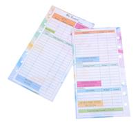 Alasum 14 Feuilles Recharge Papier A6 à 6 Trous pour Planificateur de Budget Hebdomadaire et Mensuel, Papier Pratique et Stylé pour Gestion des Finances en Usage Multiple