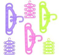 Alasum 15 Cintres pour Vêtements de Poupée 18 Pouces en Plastique, Accessoires pour Poupées Filles, Support Rose, Vert et Violet, Lot de 15 Pièces pour Organiser Garde-Robe Jouets