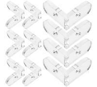 Alasum 15 Pièces Fixations à Angle Clair en Acrylique Structure en Code de Coin en L, Étanchéité pour Rangement et Emballage Pratiques