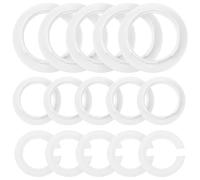 Alasum 15 Pièces Kit de Bague Abat Jour en Plastique pour Douille E14 E27, Installation Rapide et Fiable, Accessoire pour Lampe Suspendue ou Lampe Droite