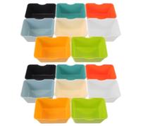 Alasum 16 Pièces Panier de Rangement Facile à Nettoyer Rectangulaire Mini en Plastique Usage Polyvalent Couleur Aléatoire pour t Garde-manger , pour Crayons et Petits Objets