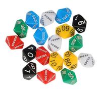 Alasum 18 Dés à 10 Faces en Plastique pour Jeux de Société, Dés de Valeur Positionnelle, Lot de 18 Pièces, Couleurs Variées, pour Maison, Fêtes et Jeux de Rôle