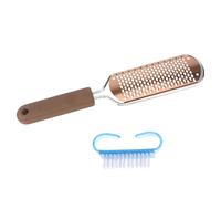Alasum 1ensemble Set de Râpes à Pied Acier Inoxydable pour Enlever Peau Morte et Callosités Exfoliateur Double Face avec Brosse à Ongles Poils Durs Outil Pédicure Couleur Aléatoire