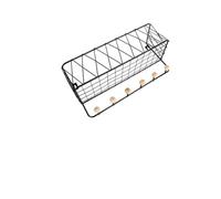Alasum 1pièce Patère Murale Noire Grande Étagère Suspendue Créative Fer pour Rangement Mural Polyvalent Crochet de Rangement Pratique pour Maison Bureau Cuisine et Salle de Bain