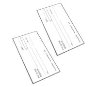 Alasum 2 Faux Chèques Géants Réutilisables et Imperméables en Papier Couché Blanc, pour Mariages, Dons Caritatifs et Présentations Amusantes