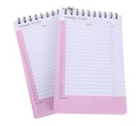 Alasum 2 Paquets Bloc-notes de Planification, Agenda Détachable, 8,25x5,5 Pouces, Rose, Papier et Métal, Reliure Spirale Supérieure, Pages Détachables, Sections de Mémo Créatif,