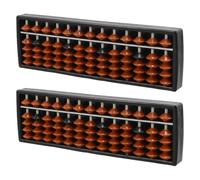Alasum 2 Pièces Abacus Améliore la Reconnaissance Visuelle Précision du Calcul en Plastique Perles Colorées Contrastées à 13 Colonnes pour Garçon et Filles et Étudiants en ureau