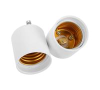 Alasum 2 Pièces Adaptateur pour Ampoule Intérieure GU24 vers E26/E27 en PBT Blanc, Installation Facile, Pour Maisons et Lustres, Solution Stable et Sécurisée