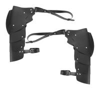 Alasum 2 Pièces Armure de Contrainte Médiévale Noire pour Homme Structure Multibrin, Design Double Épaule et Support Ergonomique pour Performances Scéniques