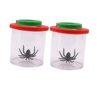 Alasum 2 pièces Boîte Observation Insectes avec Loupe Double et Boîte Transparente Colorée pour Exploration Naturelle Garçon Fille Éducatif Abs Kit Observation Insectes Extérieur Lot