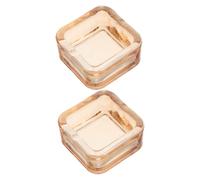 Alasum 2 Pièces Cendrier Carré en Verre pour Voiture et Bureau, Stable et Antidérapant Design Compact pour Cigare