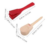 Alasum 2 Pièces Claquements Bois Robustes à Long Manche Instruments de Percussion pour Garçon Fille et Débutants Prise Main Confortable pour Jeux Éducatifs et Spectacles Lot