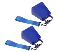 Alasum 2 Pièces Cloche à Vache Bleue Métal et Tissu avec Poignée et Sangle Poignet, Son Clair et Puissant pour Événements Sportifs et Supporters