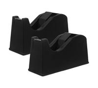 Alasum 2 Pièces Dévidoir de Ruban Adhésif Double Usage, Noyau 1/3, Base Antidérapante, Noir, Coupe Précise, Remplacement Rapide du Ruban, pour Bureau, Maison et École