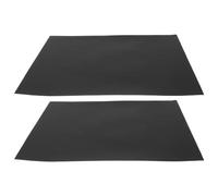 Alasum 2 Pièces Kit de Réparation Autocollant pour Bâche de Bassin de Jardin, Patch Carré en Caoutchouc Butyle Noir, Résistant aux UV et Étanche pour Étang Extérieur