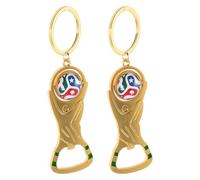Alasum 2 Pièces Ouvre-bouteille Porte-clés Football Trophée Coupe Sport Usa Canada Mexique Accessoire Voyage Fan Souvenir à Dos