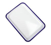 Alasum 2 Pièces Plat à Gâteau Rectangulaire en Émail Blanc 26x18 Cm, Rôtissoire Multifonction Dureté et Résistance aux Dommages pour Cuisson et Service