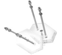 Alasum 2 pièces Support Mural pour Skateboard Acrylique Porte-Planche Robuste et Stable pour Rangement et Affichage de Longboards Kit Suspendu Transparent Installation Facile et Gain de