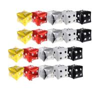 Alasum 20 pièces Lot de Ballons Aluminium Forme Dé à Jouer Décorations Thème Jeu Or Argent Noir Blanc Rouge pour Mur Shower 12 pouces 20pcs
