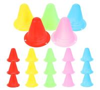 Alasum 20 pièces Lot de Cônes Entraînement Sportifs Plastique pour Roller Cônes Exercice Slalom Colorés avec Trou pour Pratique de Patinage et Amélioration de Équilibre