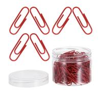Alasum 200 Pièces Clips Métalliques Plastifiés Rouges Petits Pinces à Papier Sécurisées pour Bureau École et Organisation à Domicile Marque-pages Métalliques et Clips de Documents