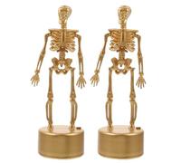 Alasum 2pcs Trophées Halloween en Plastique Or Design Squelette Unique, Utilisation Polyvalente comme Récompense pour Fêtes et Goodie Bags Adultes