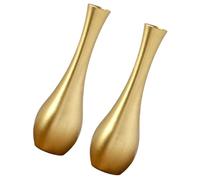 Alasum 2pcs Vase Miniature en Cuivre Décoratif, Élégant et Rétro, Résistant la Déformation, pour Décoration Intérieure, Jardin ou Restaurant