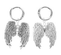 Alasum 2pièces Charms Ailes Détaillées pour Accessoires Décoratifs Détachables pour Chaussures Breloques Élégantes avec Anneau Ornements Tendances pour Bottines