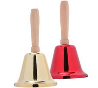 Alasum 2pièces Cloches à Main Métal avec Poignée Lot de Clochettes Simples pour Table et Camping