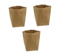 Alasum 3 Pièces Papier Kraft Lavable Réutilisable pour Rangement Housse Décorative pour Pot de Fleurs Organisateur Multifonction S à Eau et Protection pour Maison Bureau