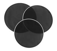 Alasum 3 Pièces Peaux de Tambour Silencieuses en Maille, Peaux de Batterie Silencieuses de Rechange Double Couche, Noir, Métal et Net, pour Batterie Acoustique, Pratique Silencieuse