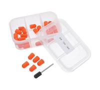 Alasum 30 Ensembles Capuchon de Ponçage pour Ongles à Grain Fin 7mm avec Axe