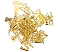 Alasum 35 Pièces Miniature Musical Instruments Set Realistic Mini Dollhouse Accessories with Tiny Violin Trumpet Guitar Unique Music Lover Gift for for for and Educational Toy