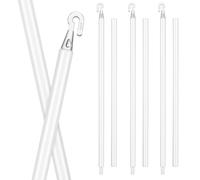 Alasum 3pcs Rallonge de Tige de Store Blanc en PP avec Crochet, Tige D'inclinaison Aveugle Légère et Confortable, Accessoire Polyvalent pour Store Vertical Extérieur