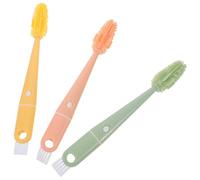 Alasum 3pièces Brosse De Nettoyage Pour Biberons Avec Embout Double Et Goupillon Silicone Doux Pour Biberons Et Couvercles Outil De Nettoyage Pour Tasses Et Gobelets