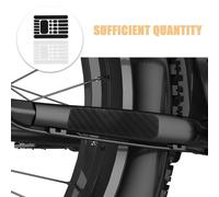 Alasum 4 Feuilles Protections Cadre Vélo Autocollantes Film Adhésif Anti-Rayures pour Cadre VTT et Route Protège Chaîne Chocs et Vibrations Stickers Décoratifs Noirs et Transparents
