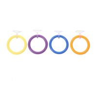 Alasum 4 Pièces Anneaux Exercice pour Poissons Betta avec Ventouse de Cercles Interactifs pour Aquarium Jouets Enrichissement pour Entraînement et Activité des Poissons