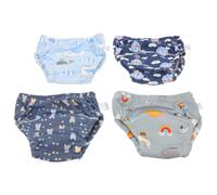 Alasum 4 Pièces Culottes D'apprentissage en Coton pour Tout-petits Taille 100, Absorbantes et Lavables Ceinture Élastique Légère, pour L'entraînement Propreté