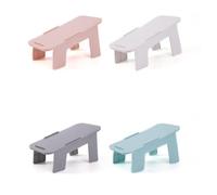 Alasum 4 Pièces Étagère à Chaussures Porte-Chaussures à Double Couche Démontable et Combinable PP Bleu Gain de Place Ne Tombe Pas Facilement pour Tongs et Chaussures D'garçon et Filles