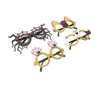 Alasum 4 Pièces Halloween Garçon Fille Lot Accessoires Cosplay Déguisement Fête Photo Ambiance Joyeuse Skull Araignée Chouette