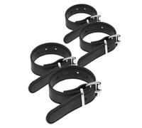 Alasum 4 Pièces Sangle de Remplacement pour Panier de Vélo Laisse de Panier de Vélo en PU Noir Fixation Sécurisée Garçon et Filles et Filles