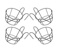 Alasum 4 Pièces Support de Pot de Fleurs Suspendu et Support Stable Installation Facile en Fer Noir Finition Laquée pour Balcon ou Clôture Extérieure