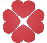 Alasum 40 Pièces Ensemble de Cartes de Cœur Saint-valentin en Papier Rouge, Surface Lisse, Design Délicat, pour Présents et Activités Créatives